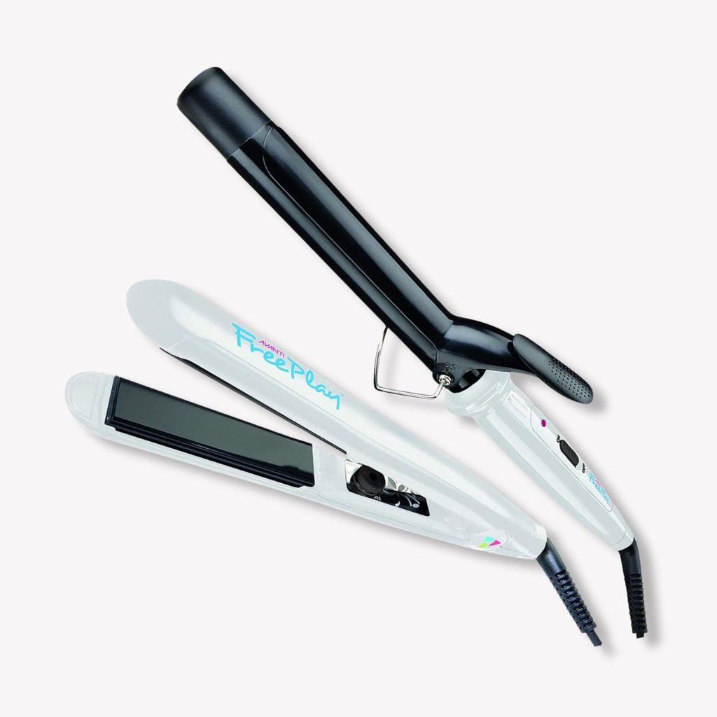 Avanti Freeplay Curling iron + Flat iron 1'' Kit – Éléganza