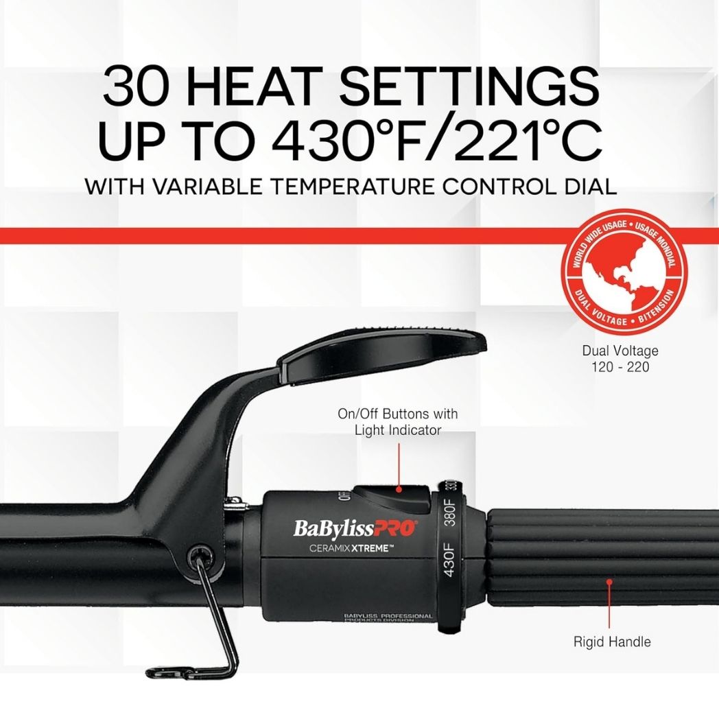 Ceramix Xtreme Professional 1/2'' Curling Iron Ceramic BABC50SNC 1/2